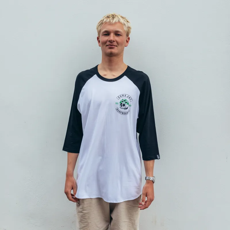 Zuma Jay Harlot Raglan White/Black-2